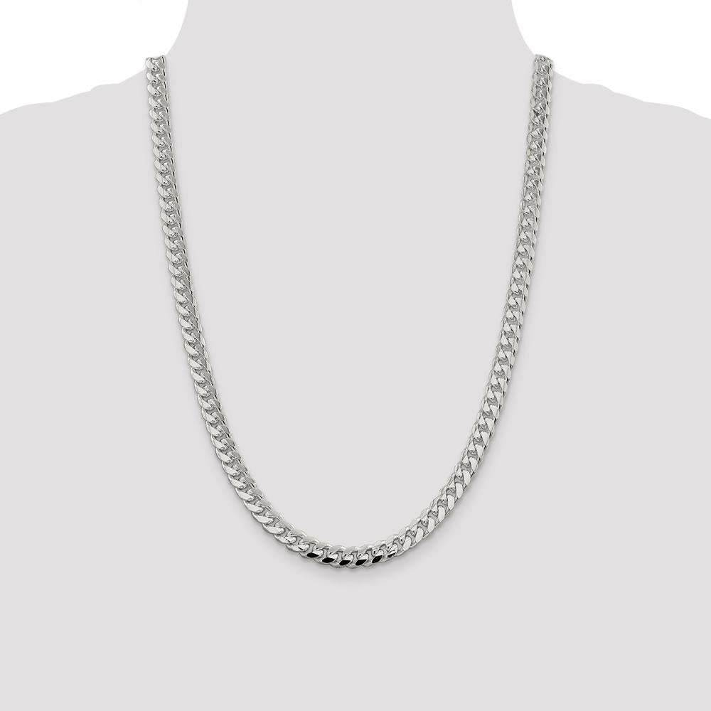 Sterling Silver 24" Diamond-Cut Curb Chain with Lobster Clasp by Lumare Gioia