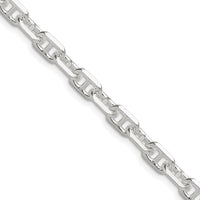 Sterling Silver 24" Diamond-Cut Mariner Link Chain with Lobster Clasp by Lumare Gioia