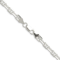 Sterling Silver 24" Diamond-Cut Mariner Link Chain with Lobster Clasp by Lumare Gioia