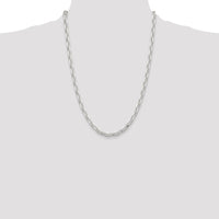 Sterling Silver 24" Diamond-Cut Mariner Link Chain with Lobster Clasp by Lumare Gioia