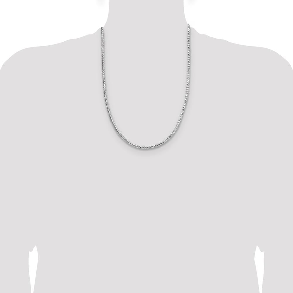 Sterling Silver 24" Diamond-Cut Round Franco Chain - 3.8mm Width by Lumare Gioia
