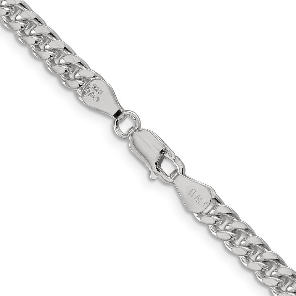 Sterling Silver 24" Domed Diamond-Cut Curb Chain - 5mm Width by Lumare Gioia