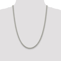 Sterling Silver 24" Domed Diamond-Cut Curb Chain - 5mm Width by Lumare Gioia