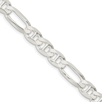 Sterling Silver 24" Figaro Anchor Chain - 7.5mm Width by Lumare Gioia