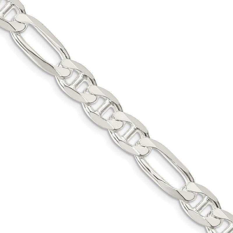 Sterling Silver 24" Figaro Anchor Chain - 7.5mm Width by Lumare Gioia