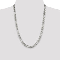 Sterling Silver 24" Figaro Anchor Chain Necklace - 7.75mm Width by Lumare Gioia