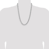 Sterling Silver 24" Hammered Curb Chain Necklace - 7.6mm Width by Lumare Gioia