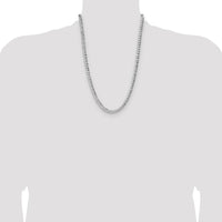 Sterling Silver 24" Hammered Curb Chain with Polished Finish by Lumare Gioia