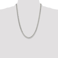 Sterling Silver 24" Polished 5.7mm Double Diamond-Cut Curb Chain - High-Quality Anti-Tarnish Finish by Lumare Gioia