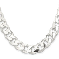 Sterling Silver 24" Polished Curb Chain Necklace 13mm Thickness by Lumare Gioia