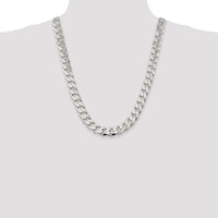 Sterling Silver 24" Polished Curb Chain Necklace 13mm Thickness by Lumare Gioia