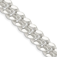 Sterling Silver 24" Polished Domed Curb Chain - 10.5mm Width by Lumare Gioia