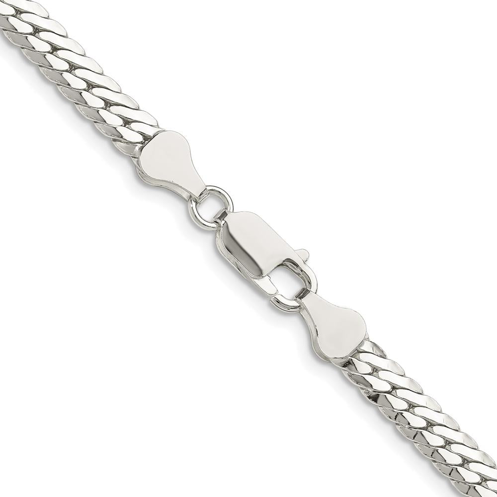 Sterling Silver 24" Polished Oval Curb Chain Necklace - 5.1mm Width by Lumare Gioia