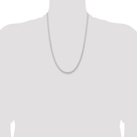 Sterling Silver 24" Spiga Chain with Polished Finish - 3.7mm Width by Lumare Gioia