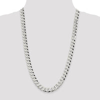 Sterling Silver 26" 10.6mm Beveled Curb Chain with Lobster Clasp by Lumare Gioia
