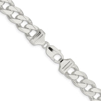 Sterling Silver 26" 13mm Polished Curb Chain with Lobster Clasp - Anti-Tarnish Finish by Lumare Gioia