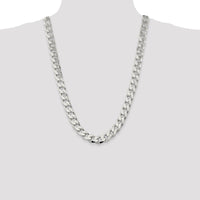 Sterling Silver 26" 13mm Polished Curb Chain with Lobster Clasp - Anti-Tarnish Finish by Lumare Gioia