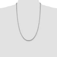 Sterling Silver 26" 3.25mm Box Chain with Polished Finish and Anti-Tarnish Coating by Lumare Gioia