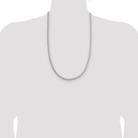 Sterling Silver 26" 3.8mm Diamond-Cut Round Franco Chain - Polished Finish by Lumare Gioia