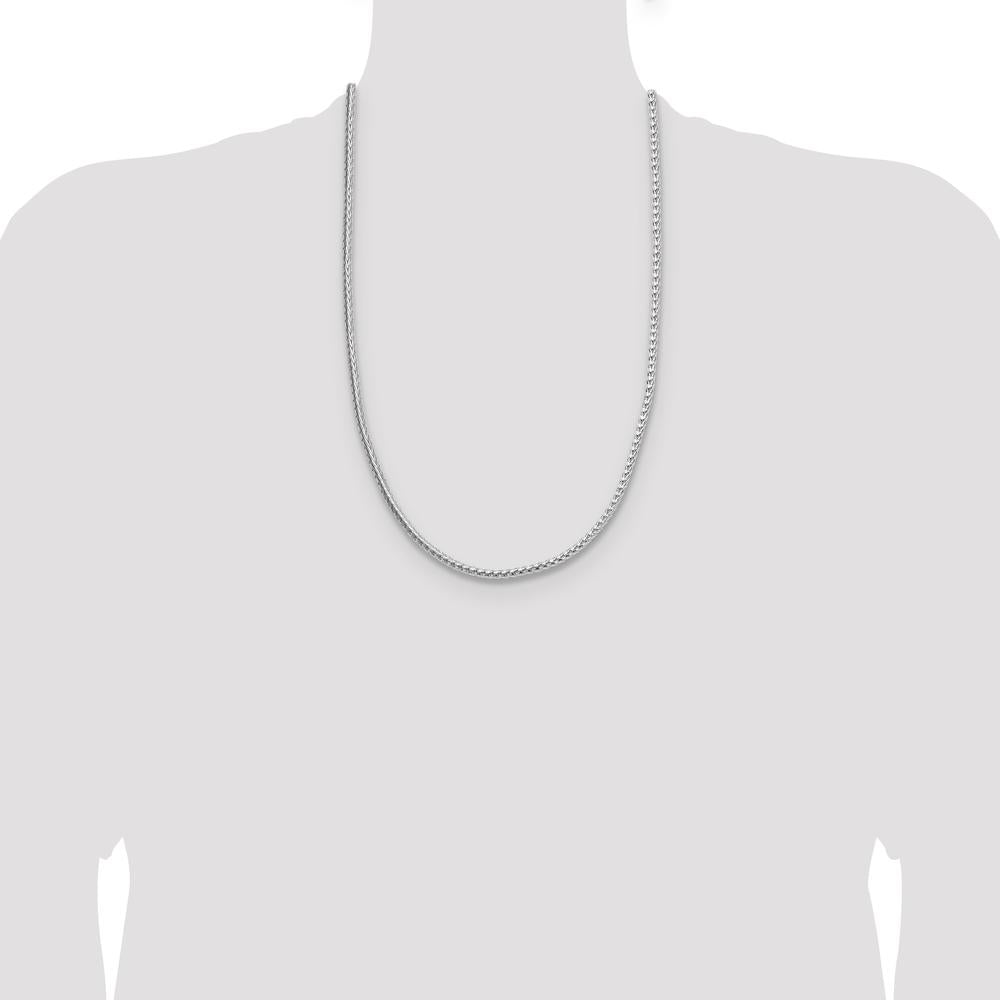 Sterling Silver 26" 3.8mm Diamond-Cut Round Franco Chain - Polished Finish by Lumare Gioia