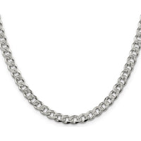 Sterling Silver 26" 5.5mm Pavé Curb Chain Necklace by Lumare Gioia