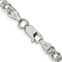 Sterling Silver 26" 5.5mm Pavé Curb Chain Necklace by Lumare Gioia