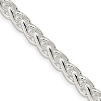 Sterling Silver 26" 6mm Polished Spiga Chain Necklace with Lobster Clasp by Lumare Gioia