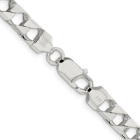 Sterling Silver 26" 7.2mm Diamond-Cut Square Curb Chain by Lumare Gioia