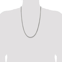 Sterling Silver 26" Antiqued 3.6mm Round Box Chain Necklace with Lobster Clasp by Lumare Gioia