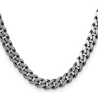 Sterling Silver 26" Antiqued 8.3mm Curb Chain Necklace by Lumare Gioia