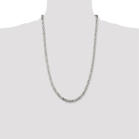 Sterling Silver 26" Byzantine Chain Necklace - 4.25mm Width by Lumare Gioia