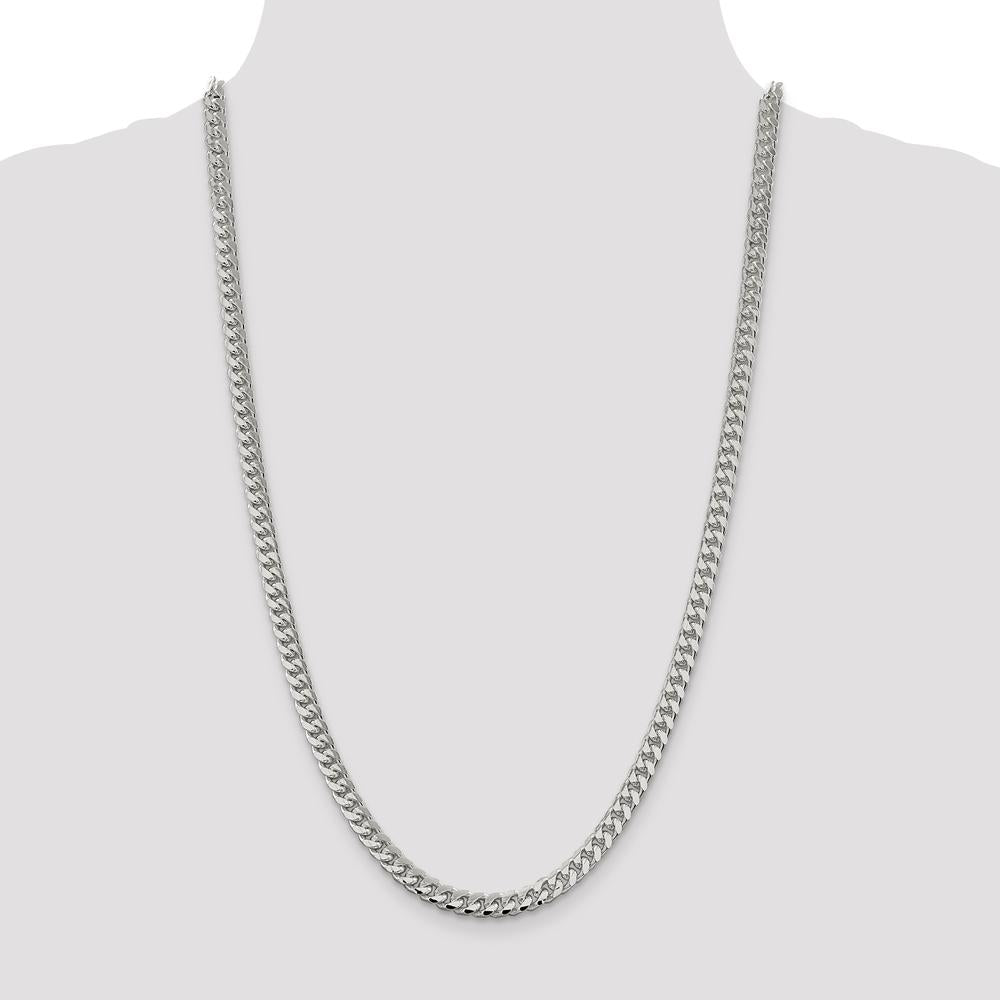 Sterling Silver 26" Diamond-Cut Curb Chain Necklace - 6mm Width by Lumare Gioia