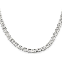 Sterling Silver 26" Diamond-Cut Flat Anchor Curb Chain - 6.5mm Width by Lumare Gioia