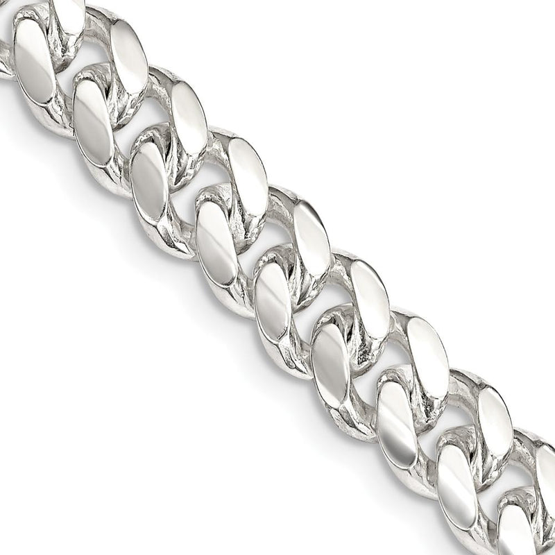 Sterling Silver 26" Domed Curb Chain - 7.8mm Width with Lobster Clasp by Lumare Gioia