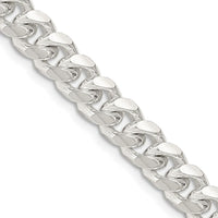Sterling Silver 26" Domed Curb Chain with Diamond-Cut Texture - 7.35mm Width by Lumare Gioia