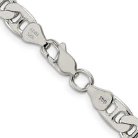 Sterling Silver 26" Flat Anchor Chain Necklace - 6.5mm Width by Lumare Gioia