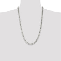 Sterling Silver 26" Flat Anchor Chain Necklace - 6.5mm Width by Lumare Gioia