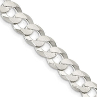 Sterling Silver 26" Flat Curb Chain - 8.5mm Width by Lumare Gioia