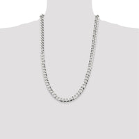 Sterling Silver 26" Flat Curb Chain - 8.5mm Width by Lumare Gioia