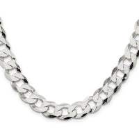 Sterling Silver 26" Flat Curb Chain Necklace - 11.75mm Width by Lumare Gioia