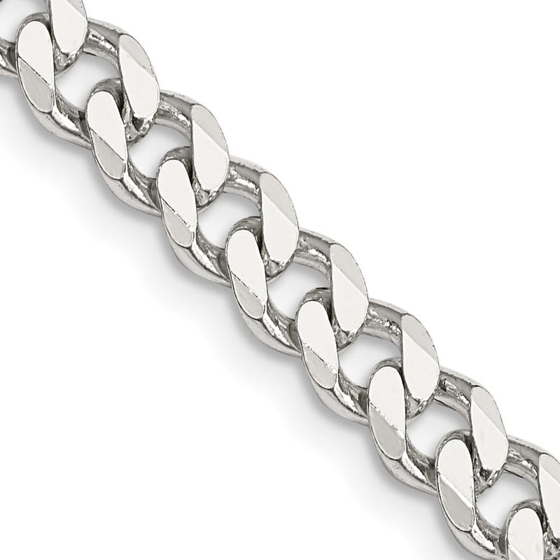 Sterling Silver 26" Polished Curb Chain Necklace - 6mm Width, Lobster Clasp by Lumare Gioia