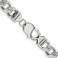 Sterling Silver 26" Polished Curb Chain Necklace - 9.3mm Width by Lumare Gioia