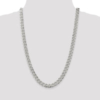 Sterling Silver 26" Polished Curb Chain Necklace - 9.3mm Width by Lumare Gioia