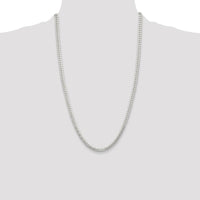 Sterling Silver 26" Polished Domed Curb Chain - 5.7mm Width by Lumare Gioia