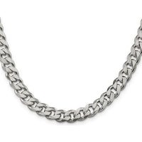 Sterling Silver 28" 8.3mm Polished Curb Chain with Lobster Clasp by Lumare Gioia