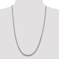 Sterling Silver 28" Diamond-Cut Rope Chain Necklace - 4.75mm Width by Lumare Gioia