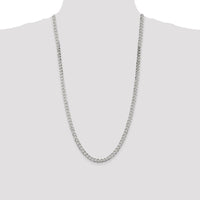 Sterling Silver 28" Polished Curb Chain Necklace - 6mm Width by Lumare Gioia