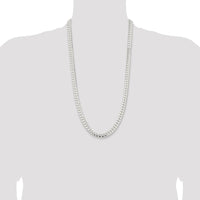 Sterling Silver 28" Polished Domed Curb Chain - 9mm Width by Lumare Gioia
