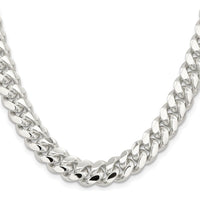 Sterling Silver 28" Polished Domed Curb Chain Necklace - 10.5mm Width by Lumare Gioia