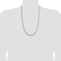 Sterling Silver 3.4mm Diamond-Cut Round Franco Chain - 26 inches, Polished Finish, Lobster Clasp by Lumare Gioia